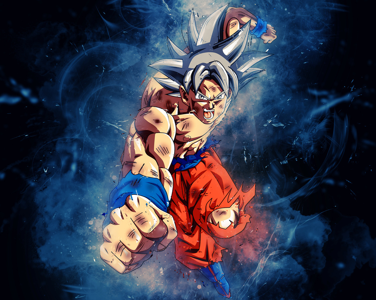 Картинки goku, anime, dragon ball, art, digital art, avispon217 - обои  1280x1024, картинка №414100