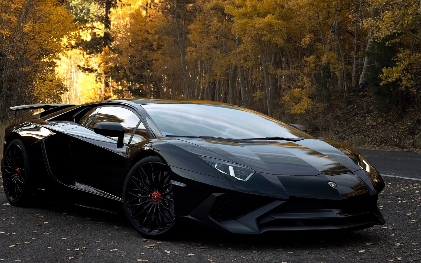 , , lamborghini, aventador, sv, black, darth vader