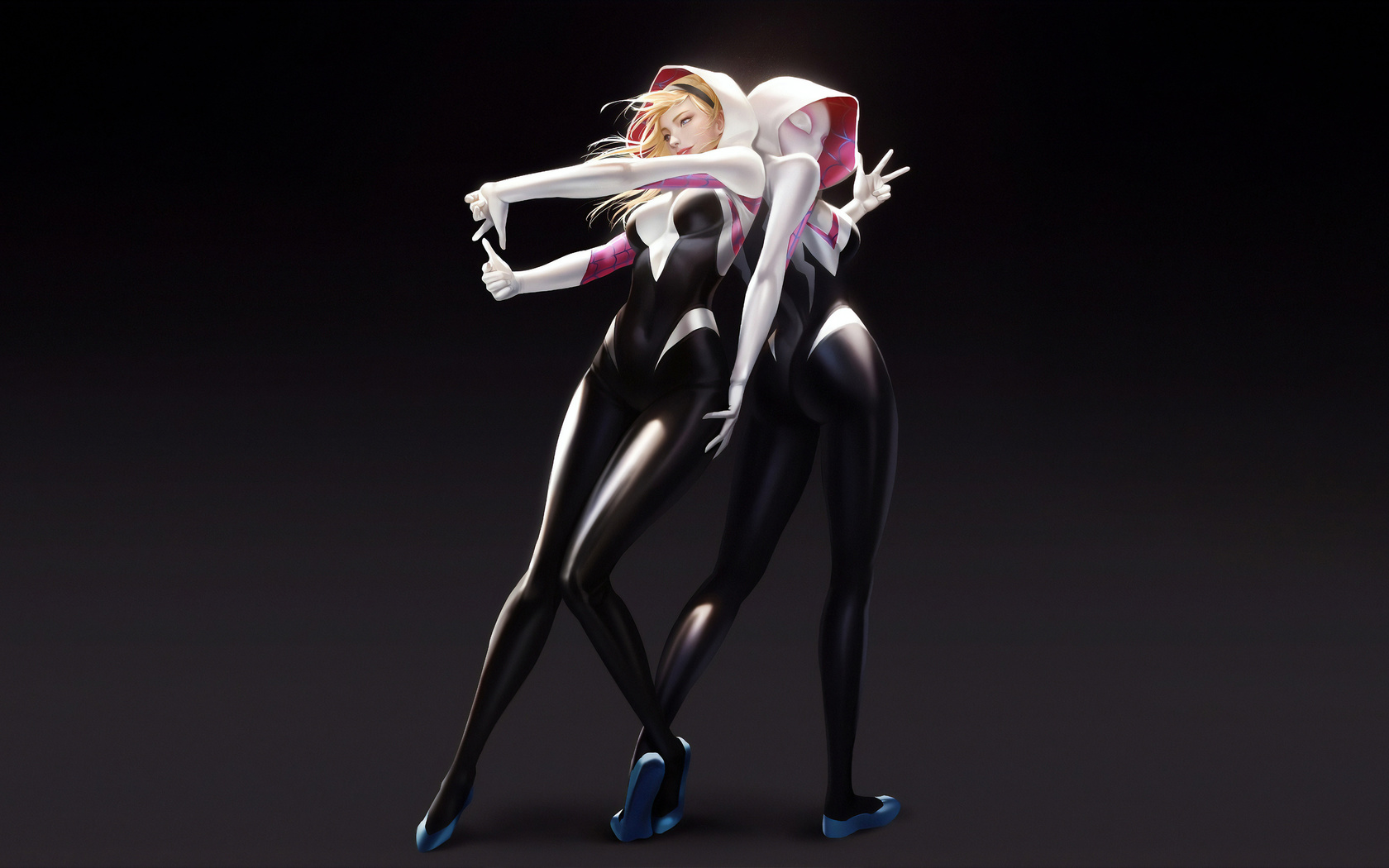 gwen stacy, spider gwen, comic, girls, superheroines, marvel, comics, ass, blonde, spider man