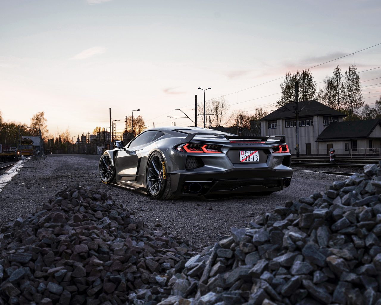 corvette, rear, 2020, , 