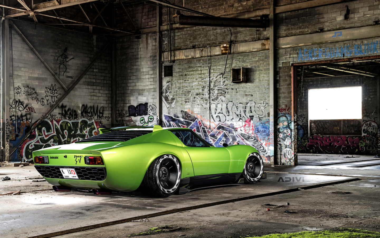 lamborghini, miura, widebody