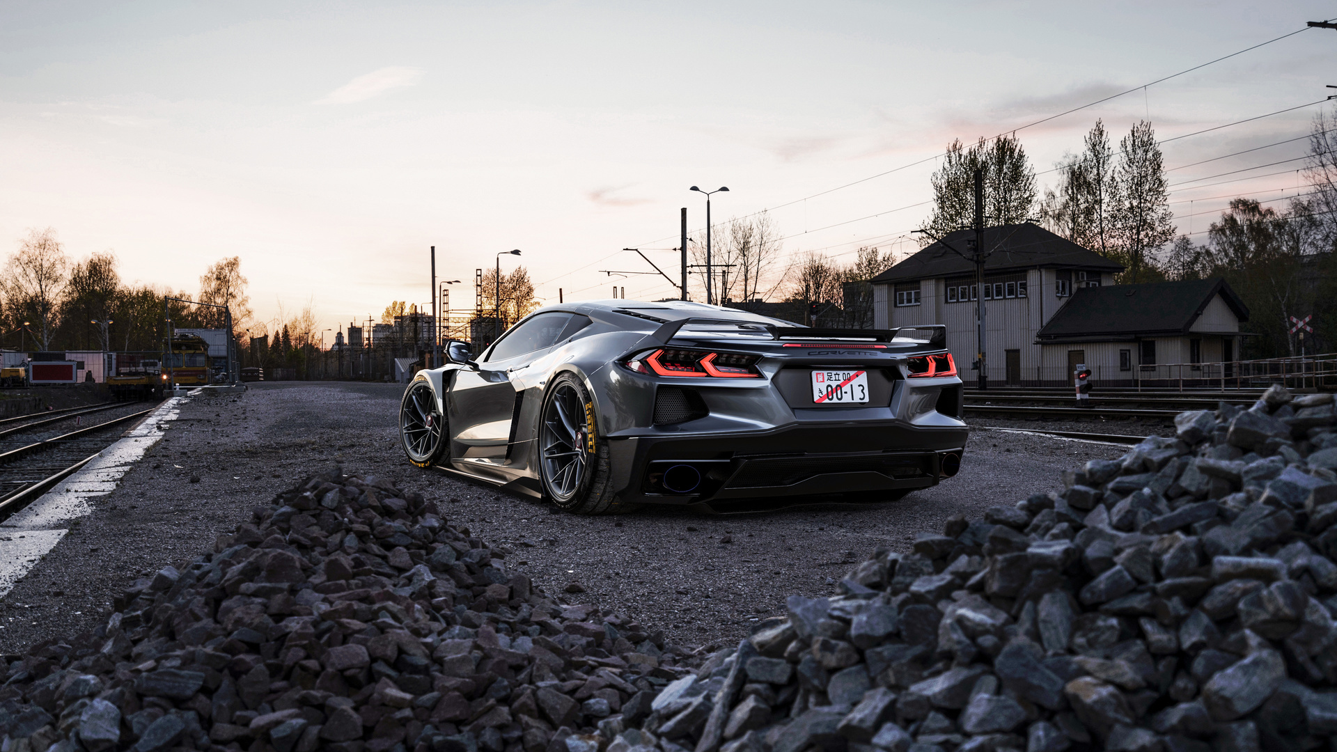 corvette, rear, 2020, , 