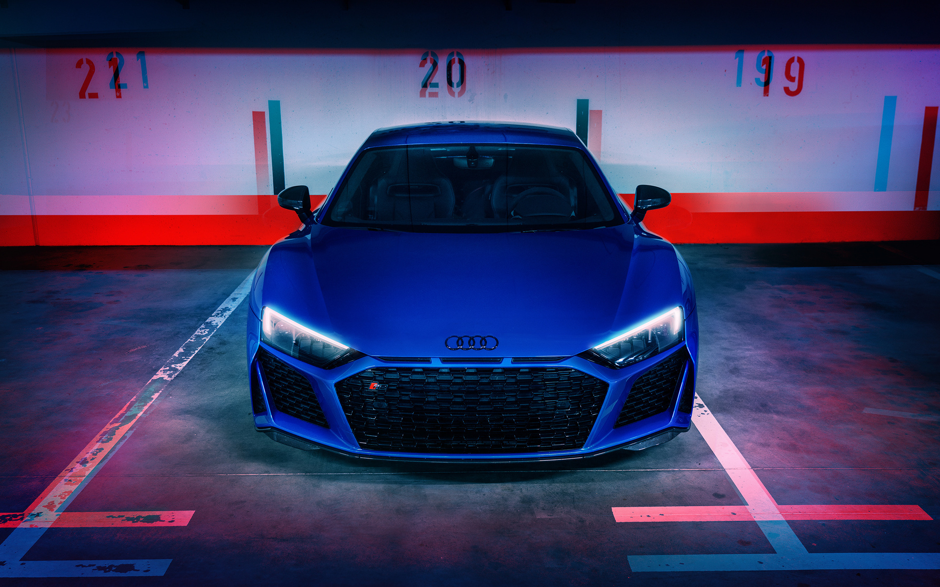 blue, audi, r8,  