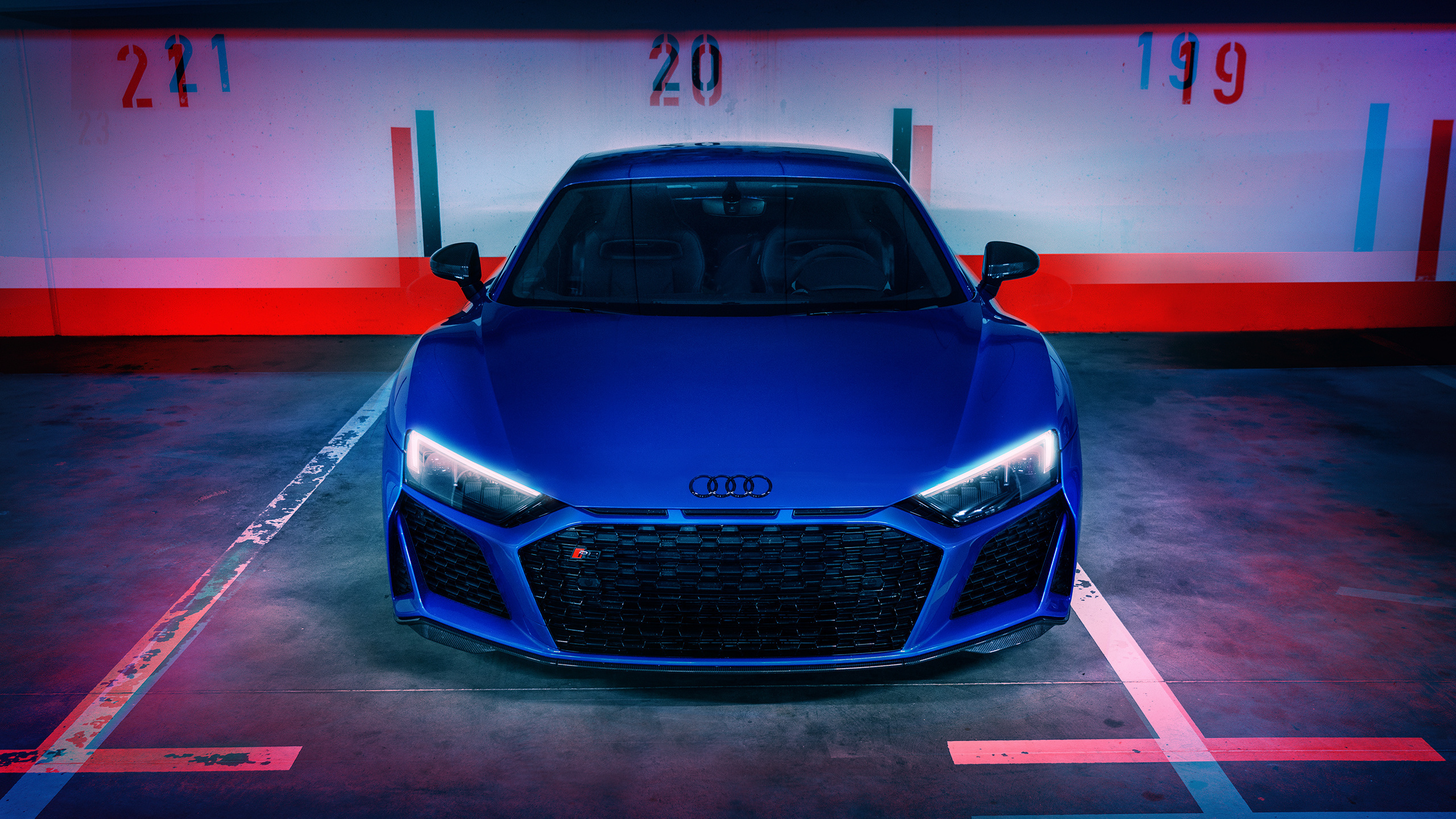 blue, audi, r8,  