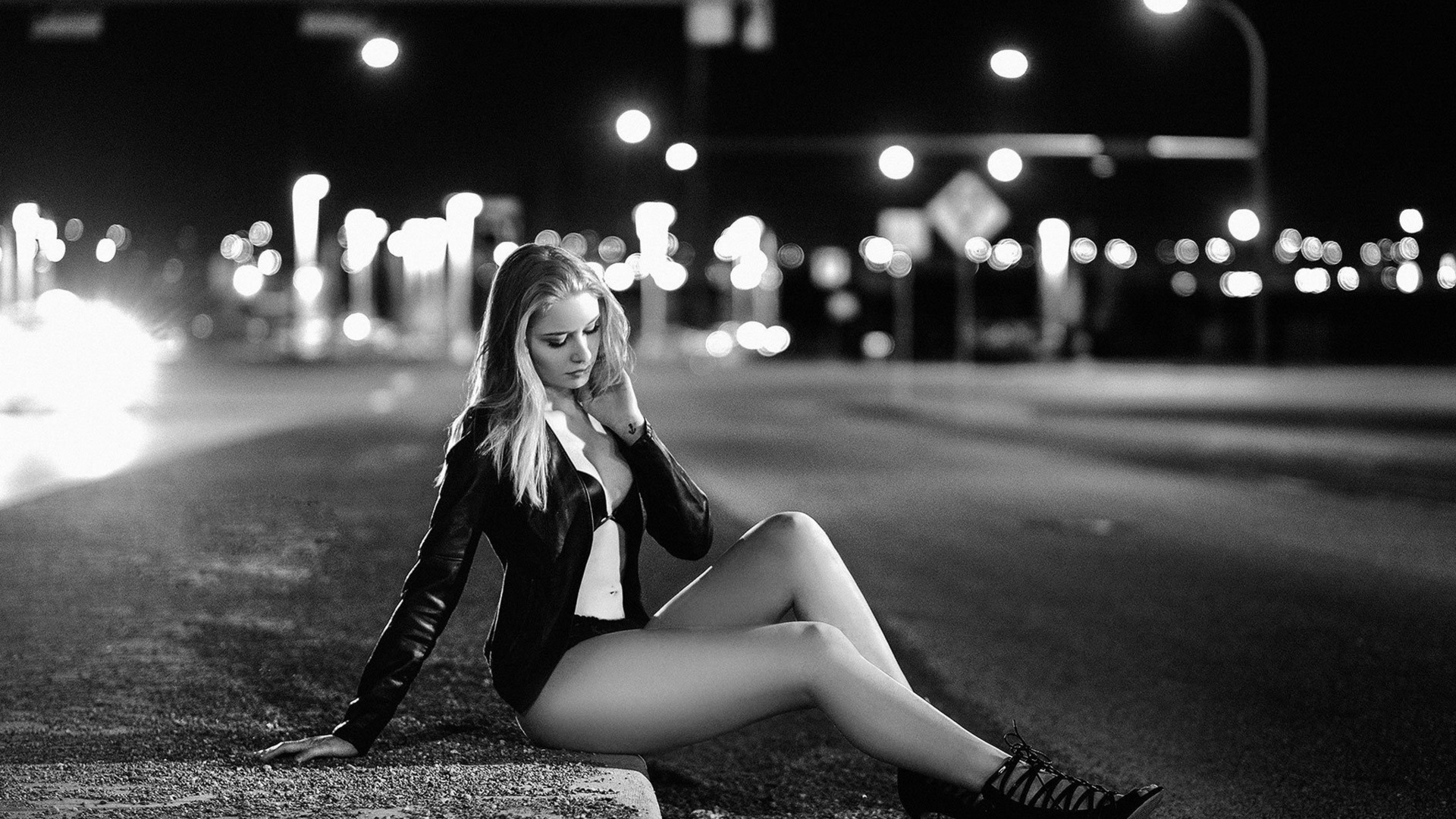 , , , , , , , enrica, girl, model, blonde, street, night, night, lighting, enrica