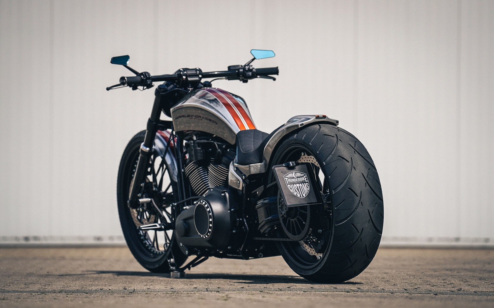 harley davidson, , , custom, thunderbike