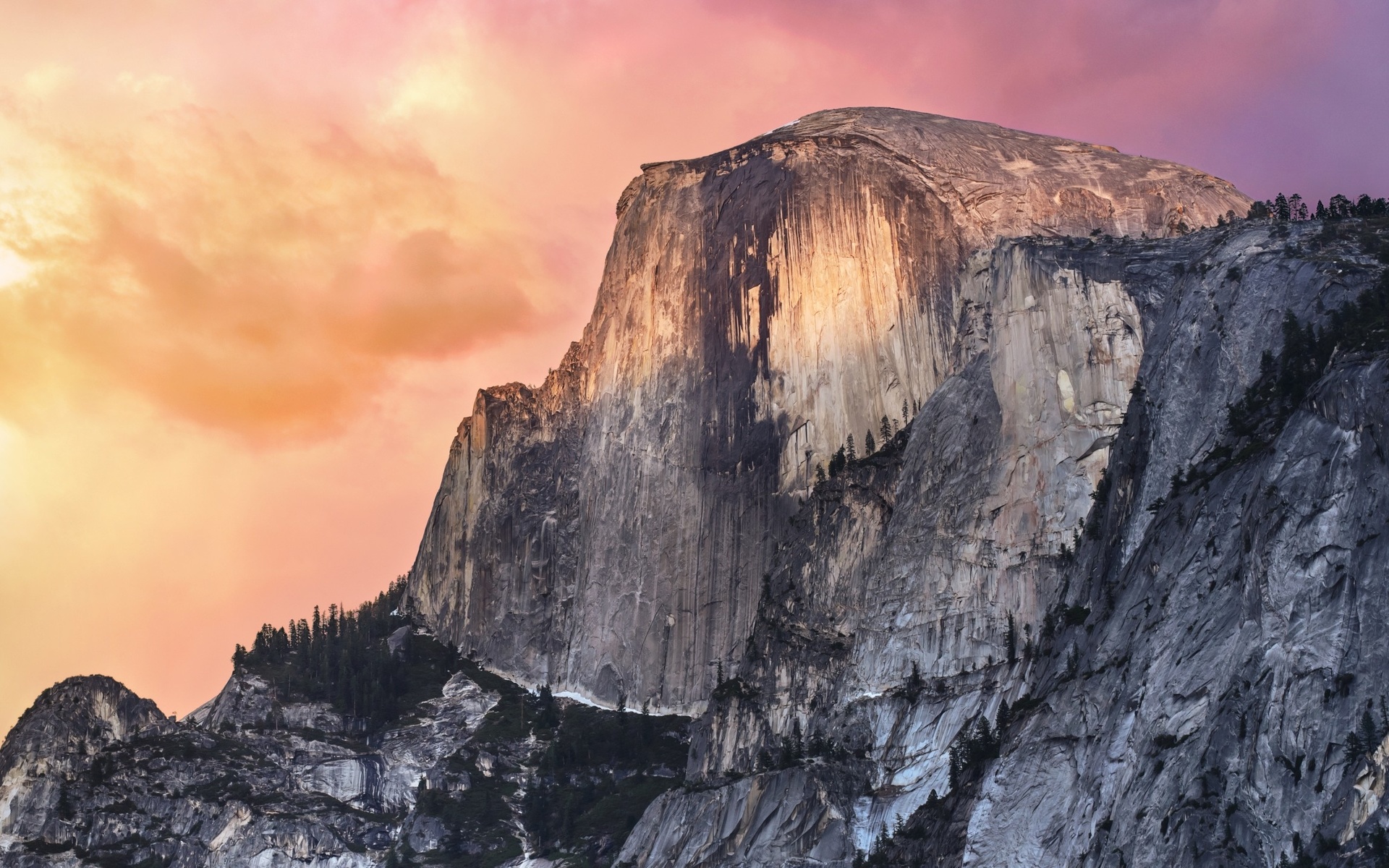 , , el capitan, yosemite, forest, mountains, sunset