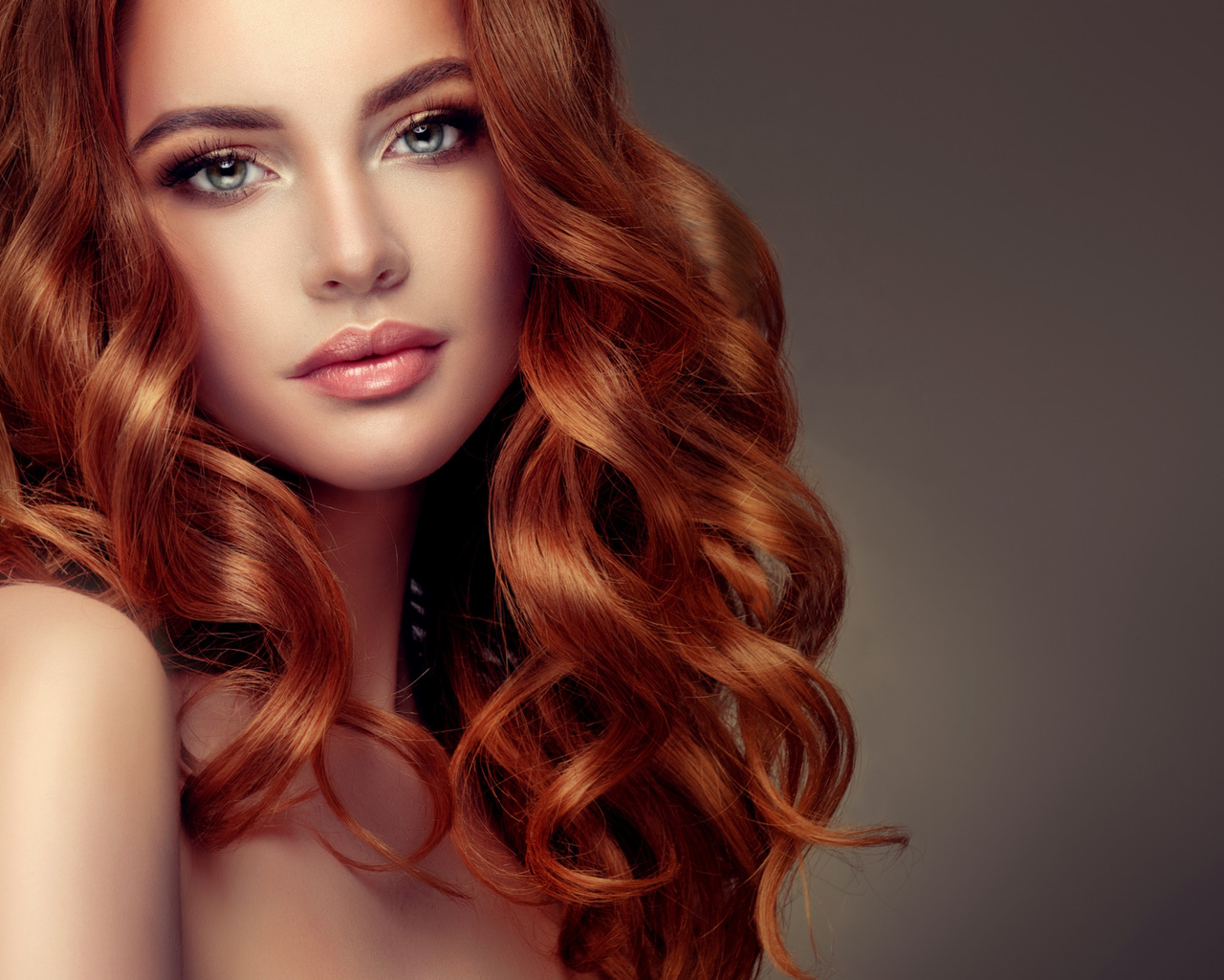 hair, portrait, makeup, hairstyle, red, beautiful, hair, curly