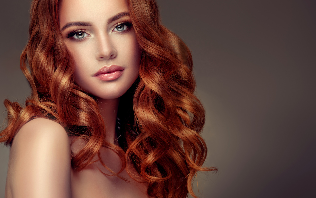 hair, portrait, makeup, hairstyle, red, beautiful, hair, curly