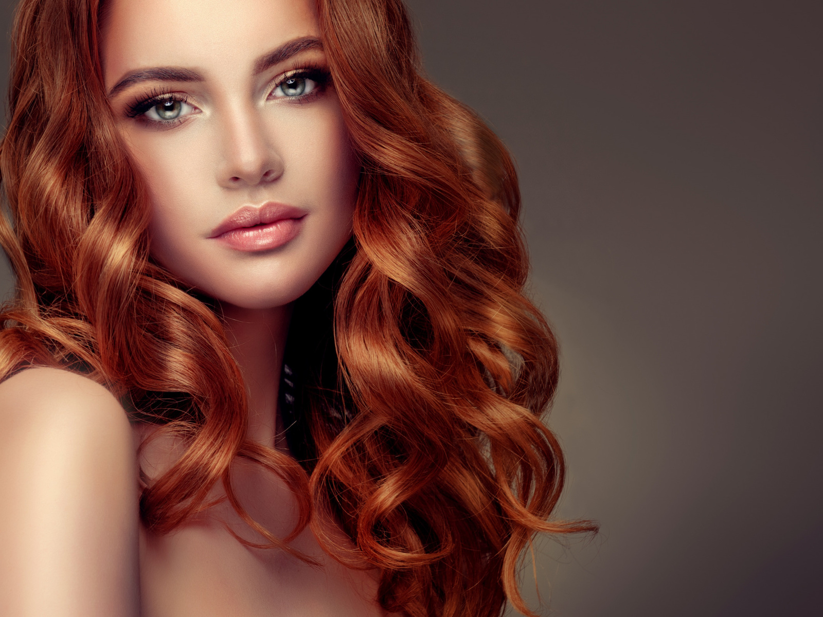 hair, portrait, makeup, hairstyle, red, beautiful, hair, curly