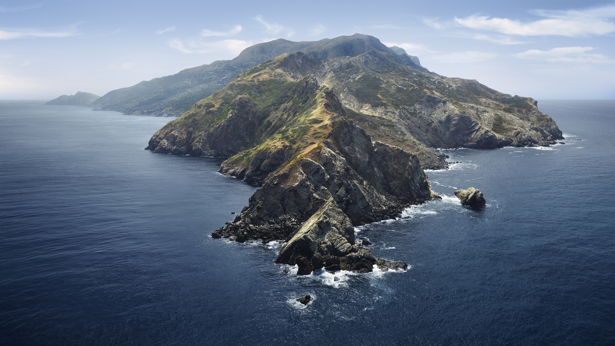 macos, catalina, mountains, island, morning