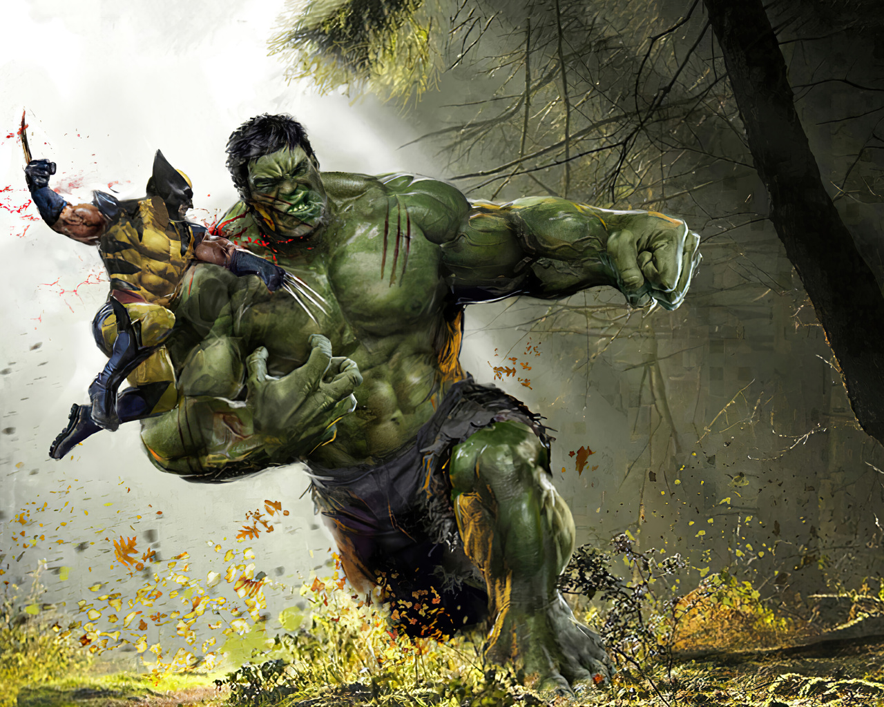 hulk vs. wolverine, marvel, logan and benner