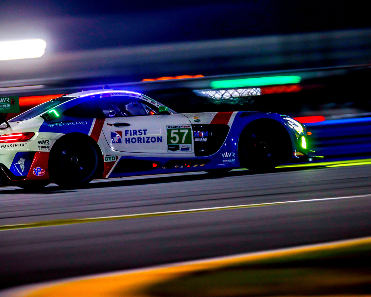 mercedes-amg gt3, 57, daytona international speedway, mercedes amg custome rracing,  , 24  