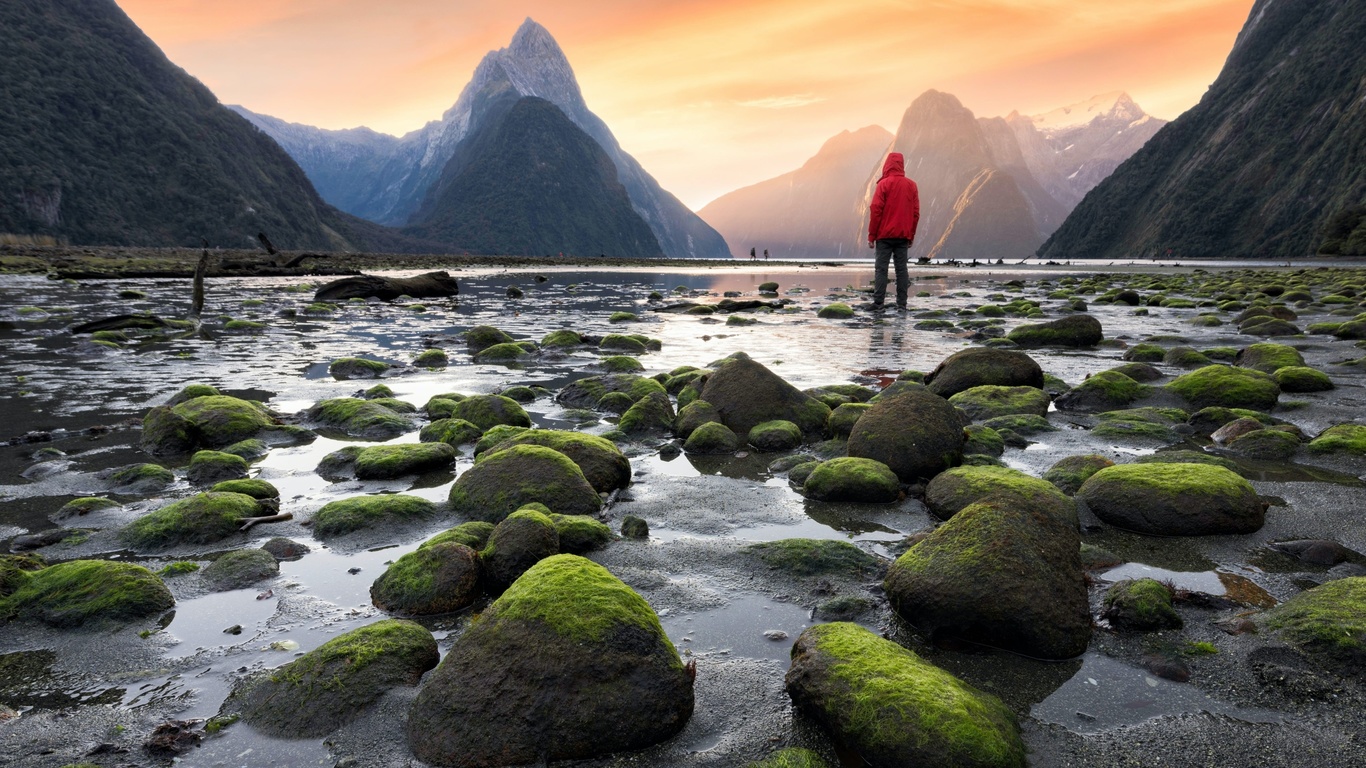  ,  , new zealand, fiordland national park, mitre peak