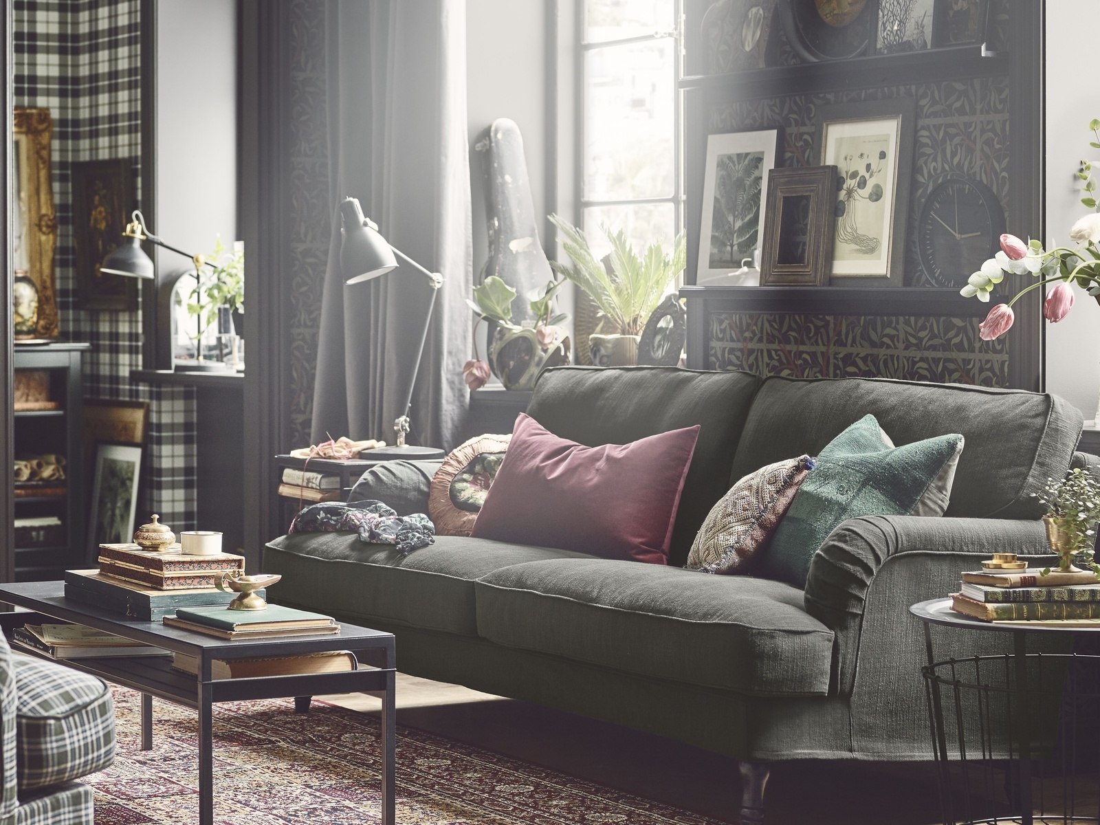 living room, ikea,    , sofa, black living room furniture