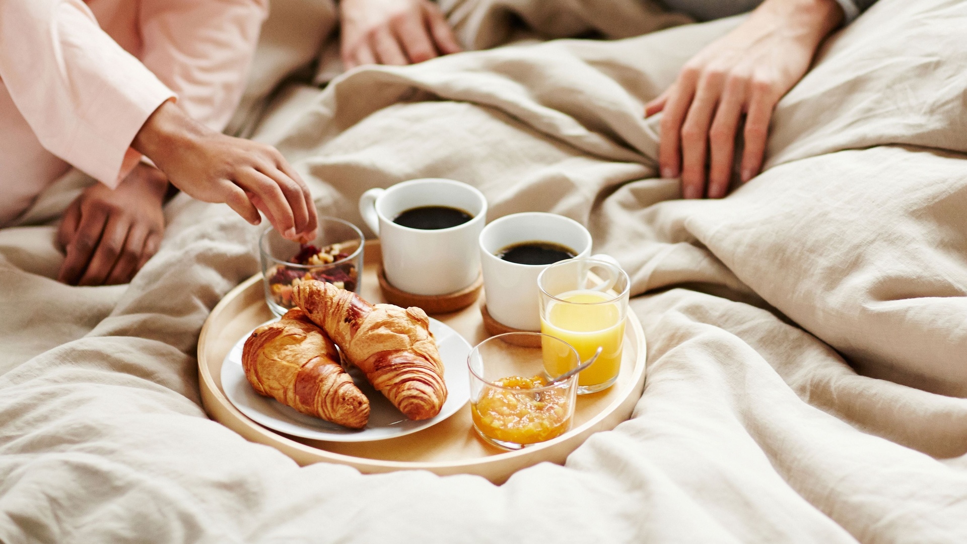 breakfast, , ikea, breakfast in bed,   , croissants, , coffee, 