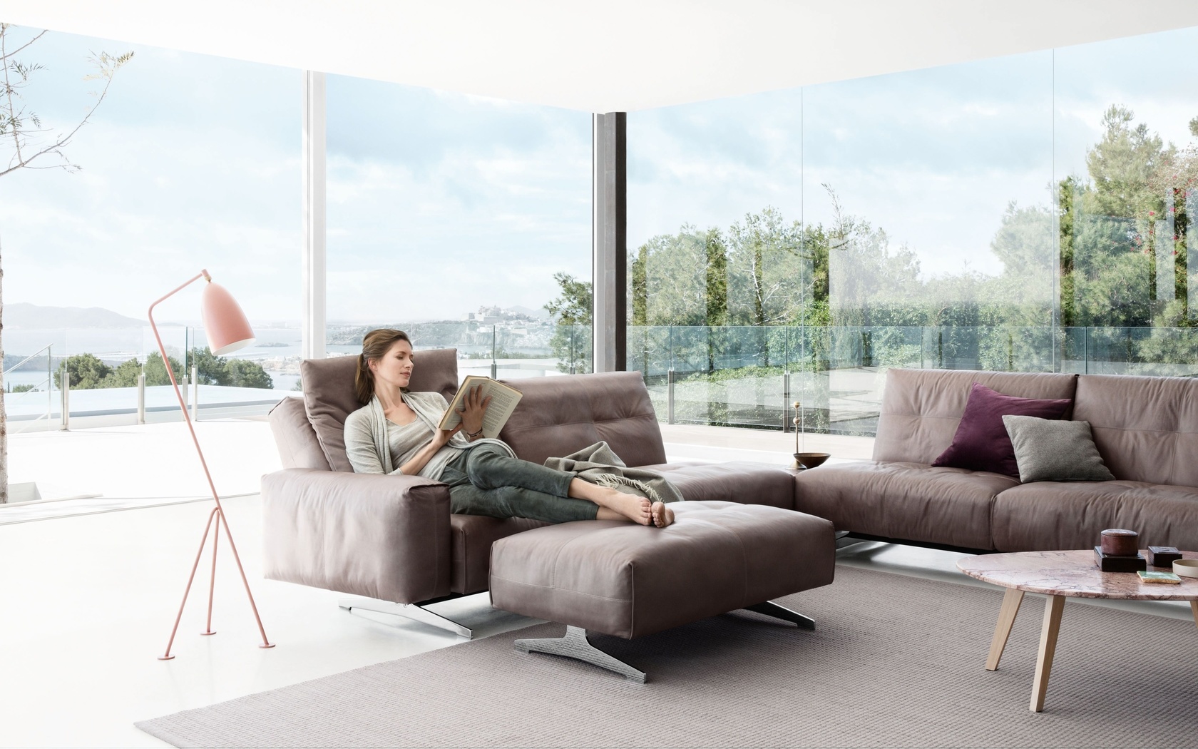  , rolf benz, living room interior in modern style,     ,  , sofa, furniture