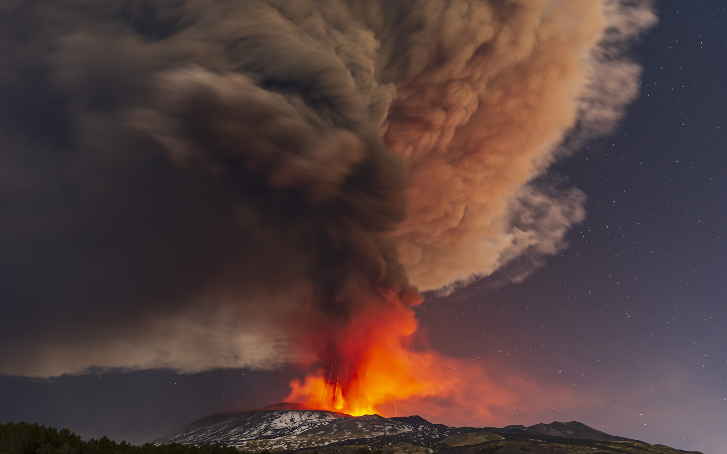 , etna, sicily, smoke billows, volcano, italy