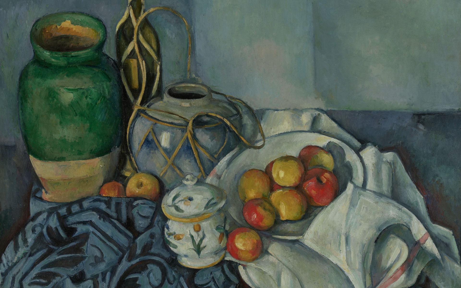 still life with apples, 1894,   , paul cezanne,  