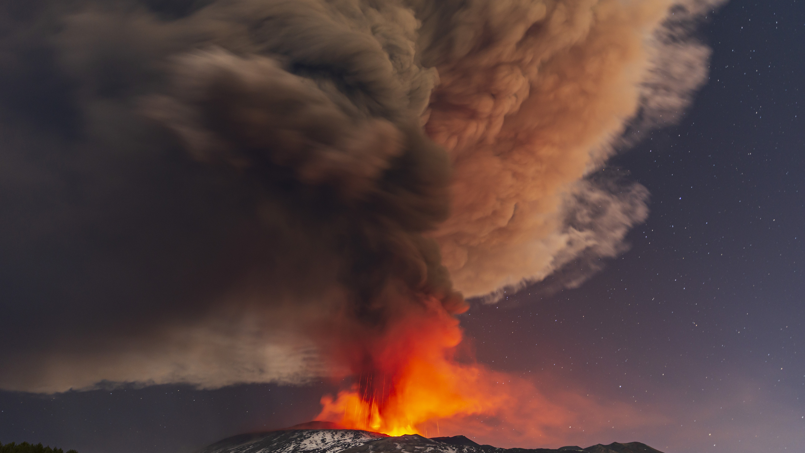 , etna, sicily, smoke billows, volcano, italy