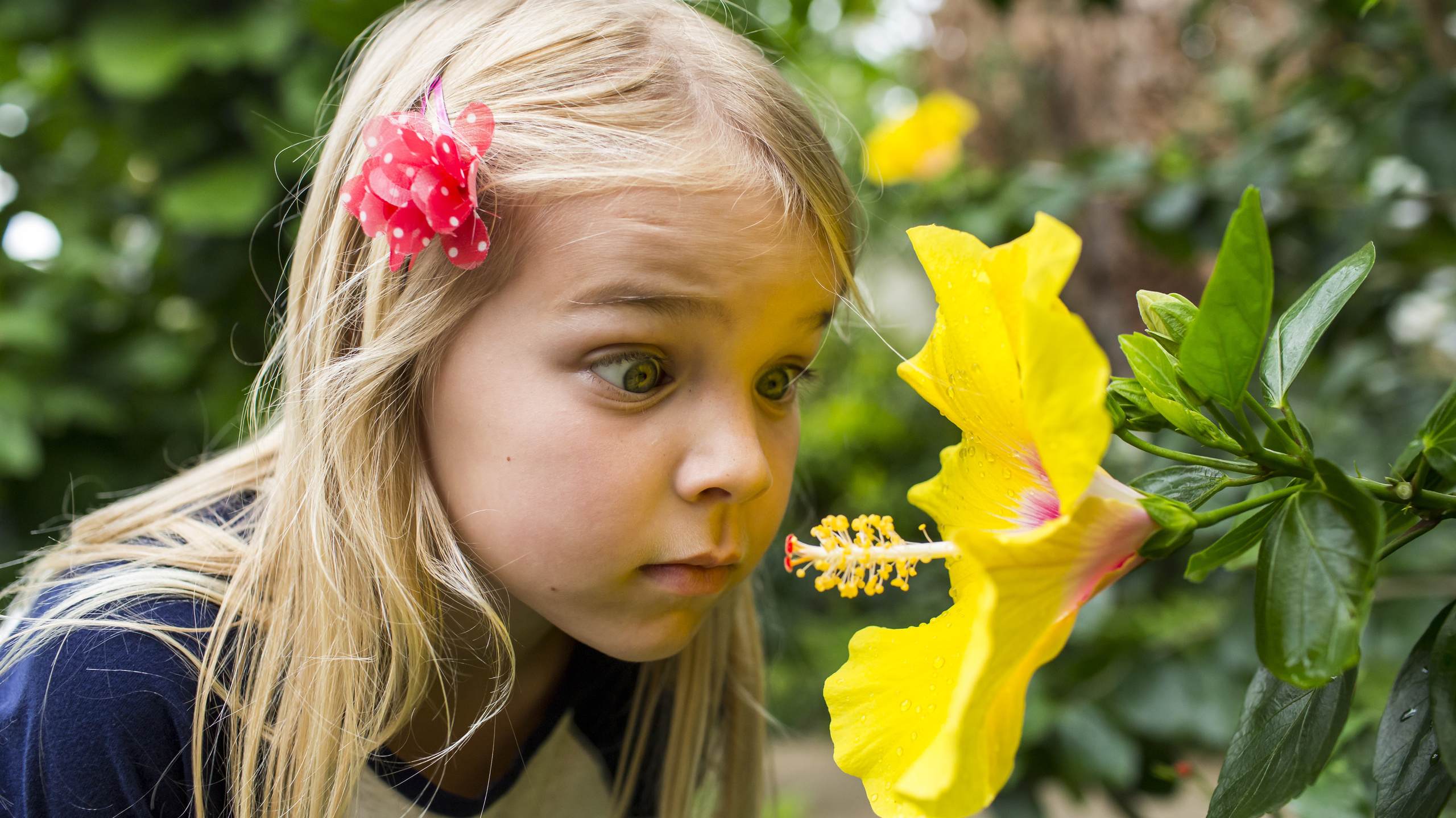 young people, nature, flower