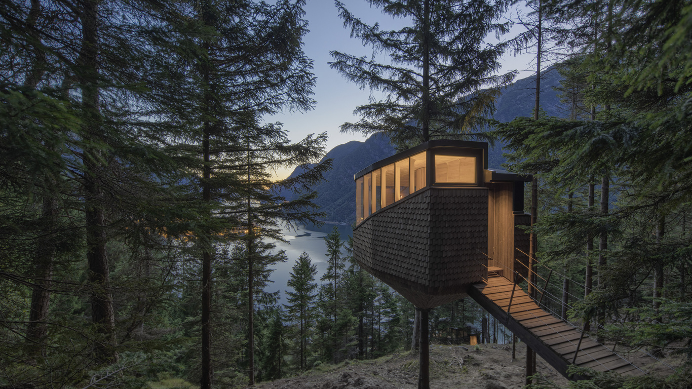 odda, holiday houses, norway, cottages, nature, exceptional treetop cabins