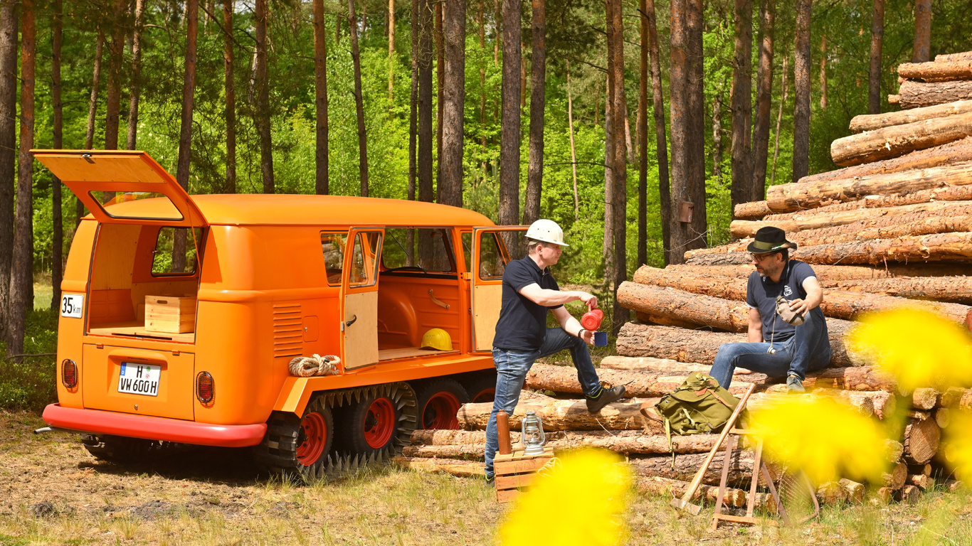 vw bus, half tracks, off all terrain monster, volkswagen type 2 t1, austria