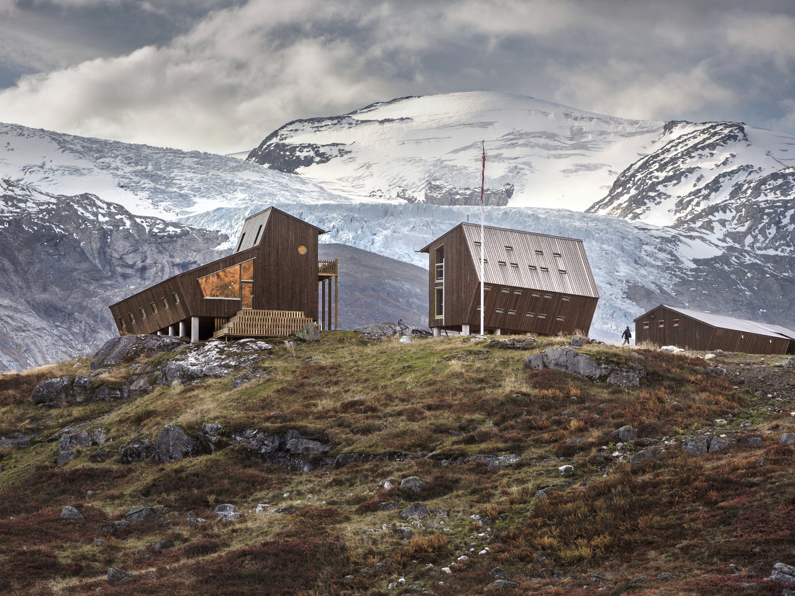 norway, luster, wooden cabins, mountains, tourist cabin