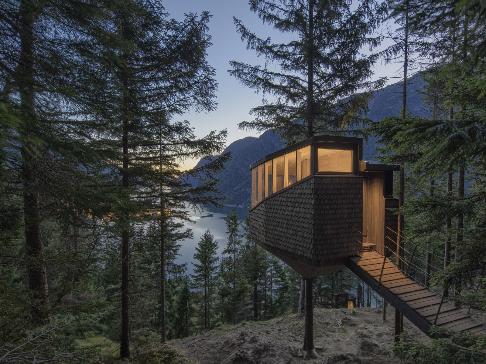 odda, holiday houses, norway, cottages, nature, exceptional treetop cabins