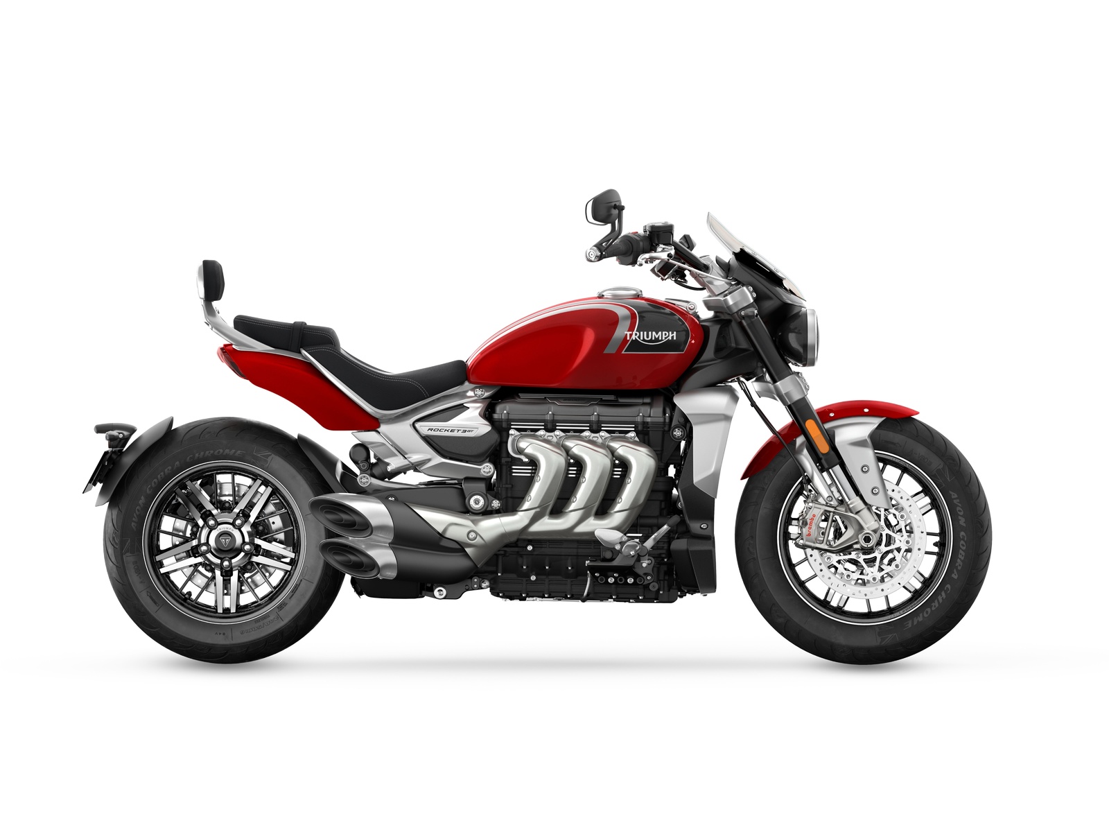 triumph, ultimate muscle roadster built, triumph rocket 3 gt, carnival red and sapphire black