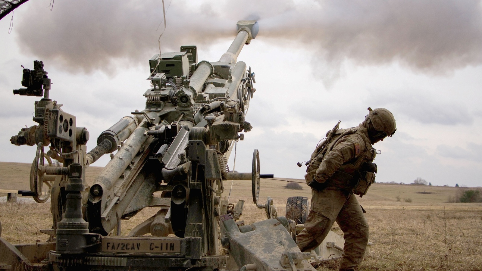 grafenwoehr training area, germany, us army, field artillery squadron, m777 howitzer