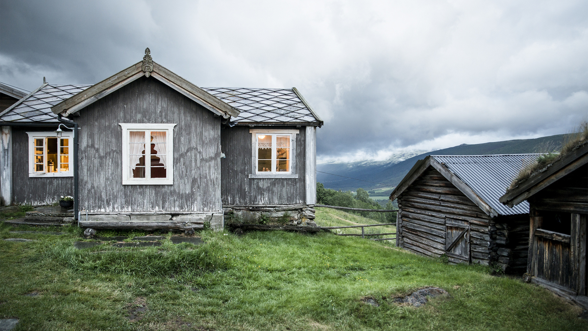 historical farm, budsjord, norway, well preserved houses