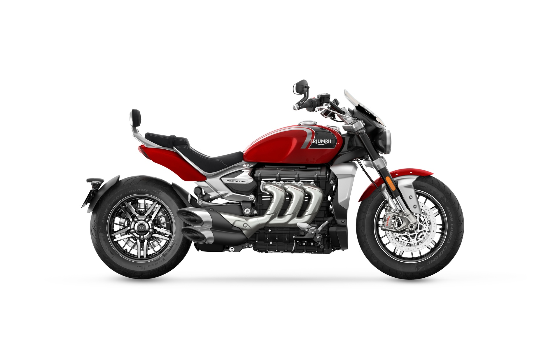 triumph, ultimate muscle roadster built, triumph rocket 3 gt, carnival red and sapphire black