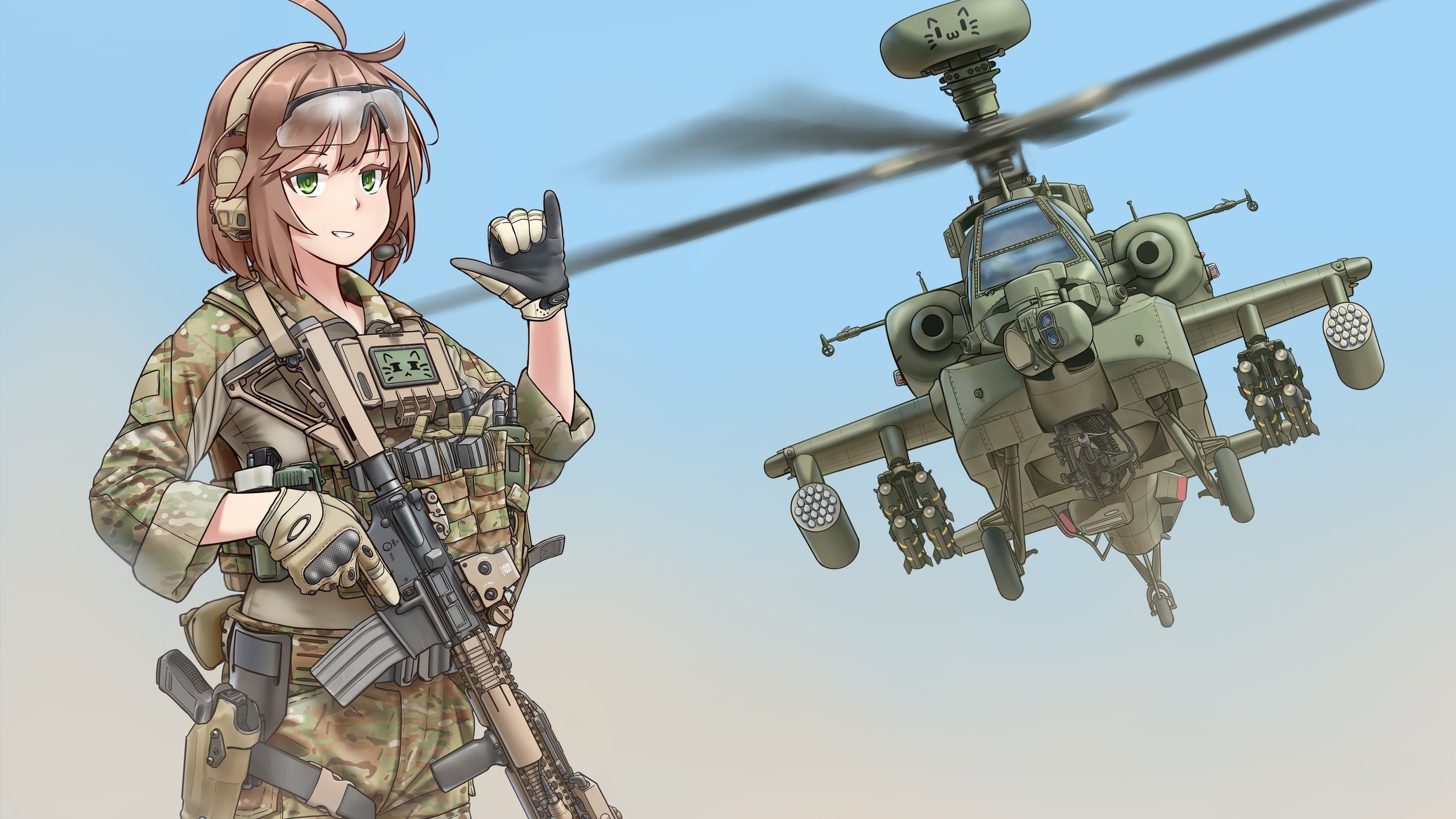 Картинки military, guns, anime, girls frontline - обои 2560x1440, картинка  №492621