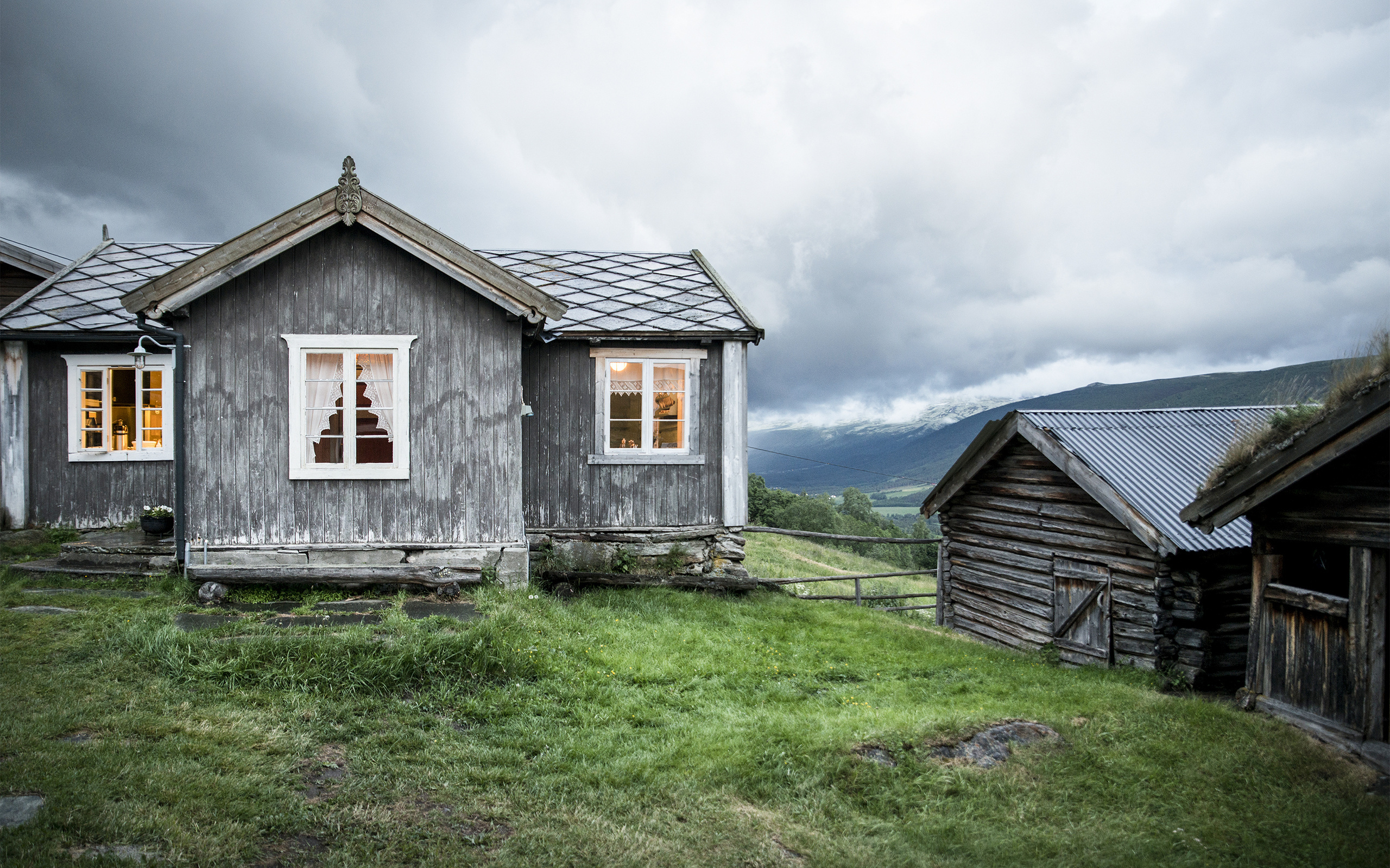 historical farm, budsjord, norway, well preserved houses