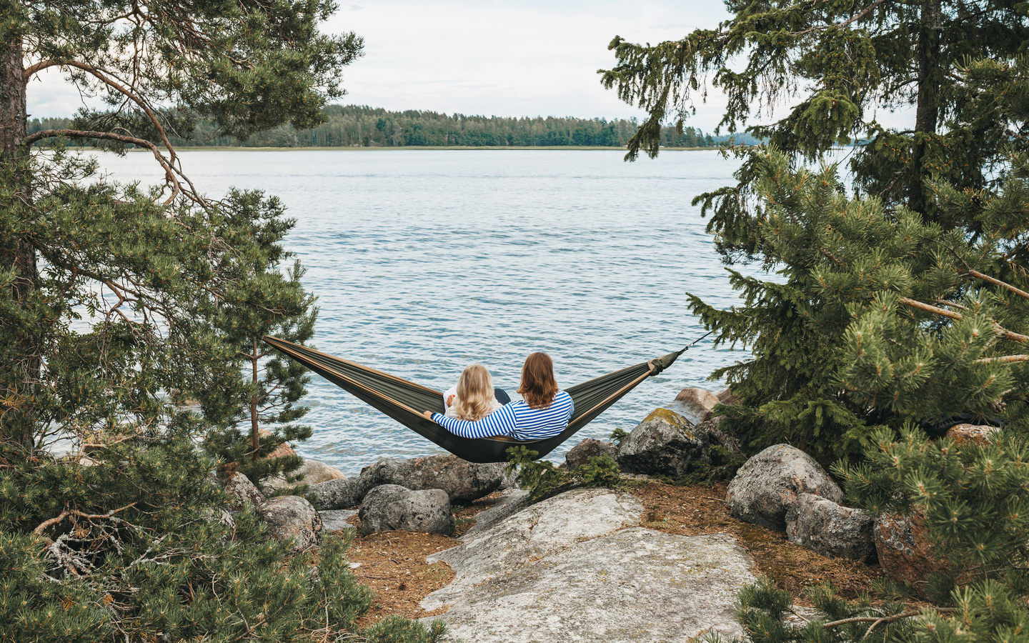 finland, sea, archipelago, hammock