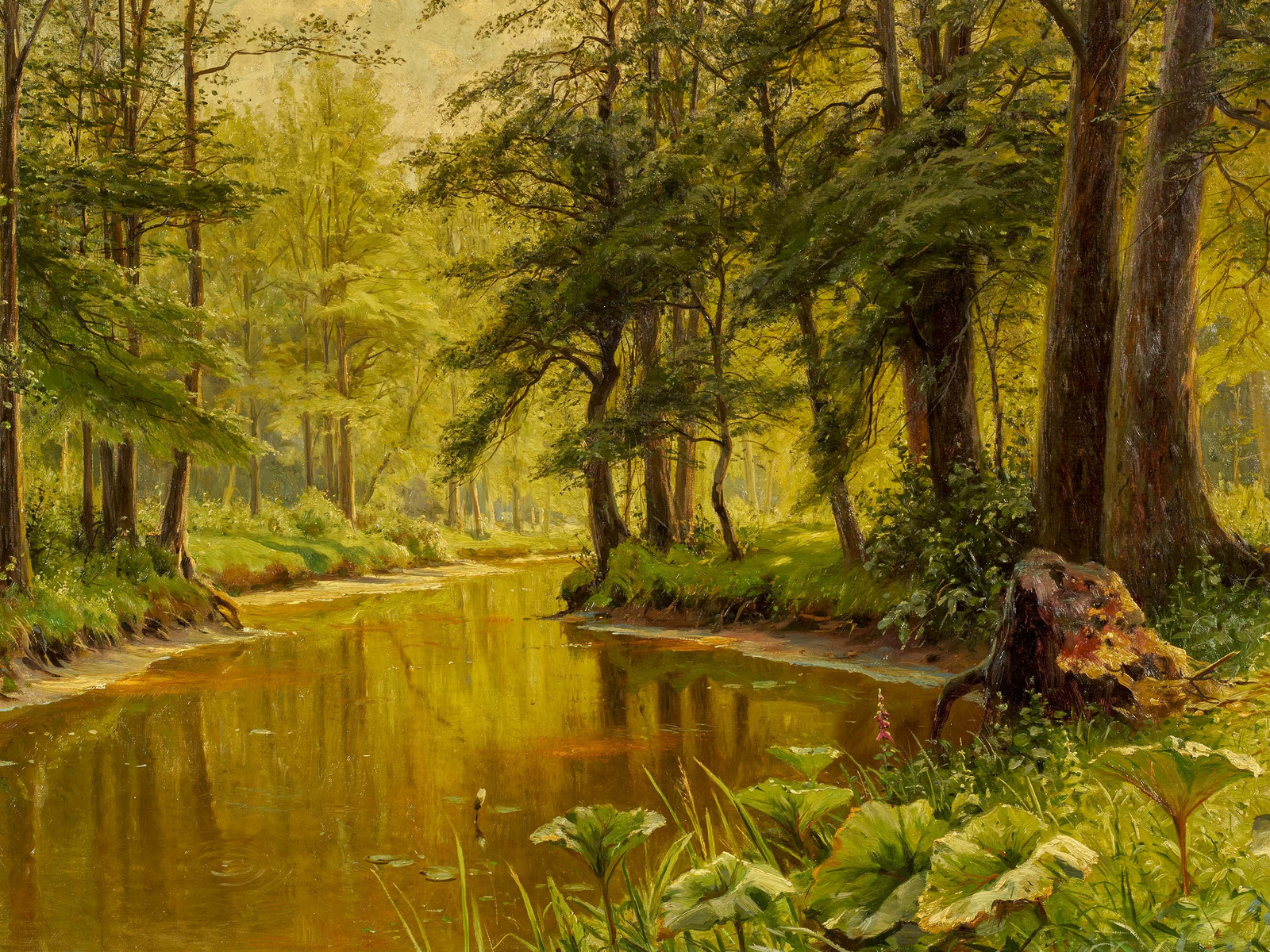 walter moras, german, spreewald landscape in summer