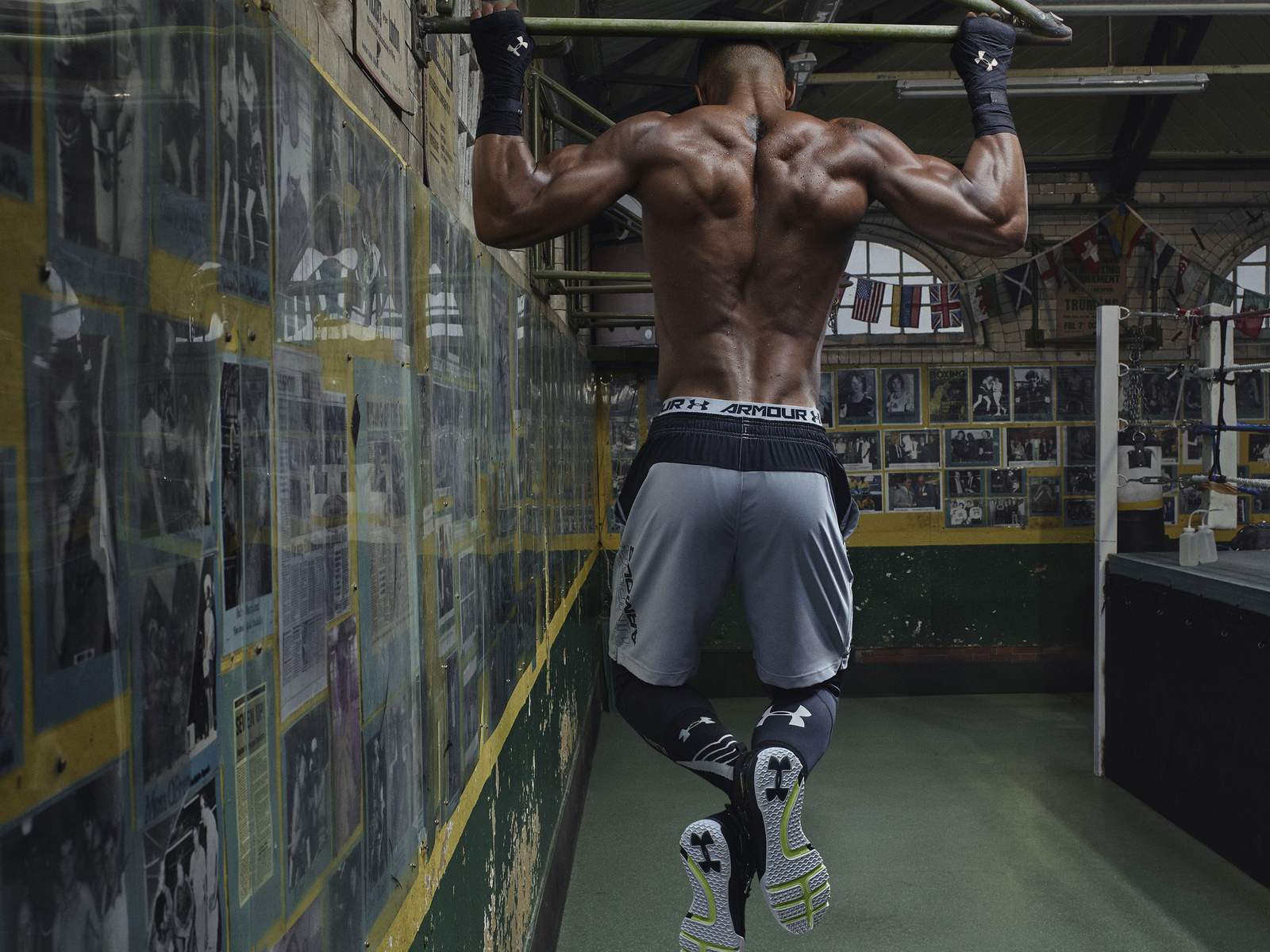 anthony joshua, professional boxer, under armour