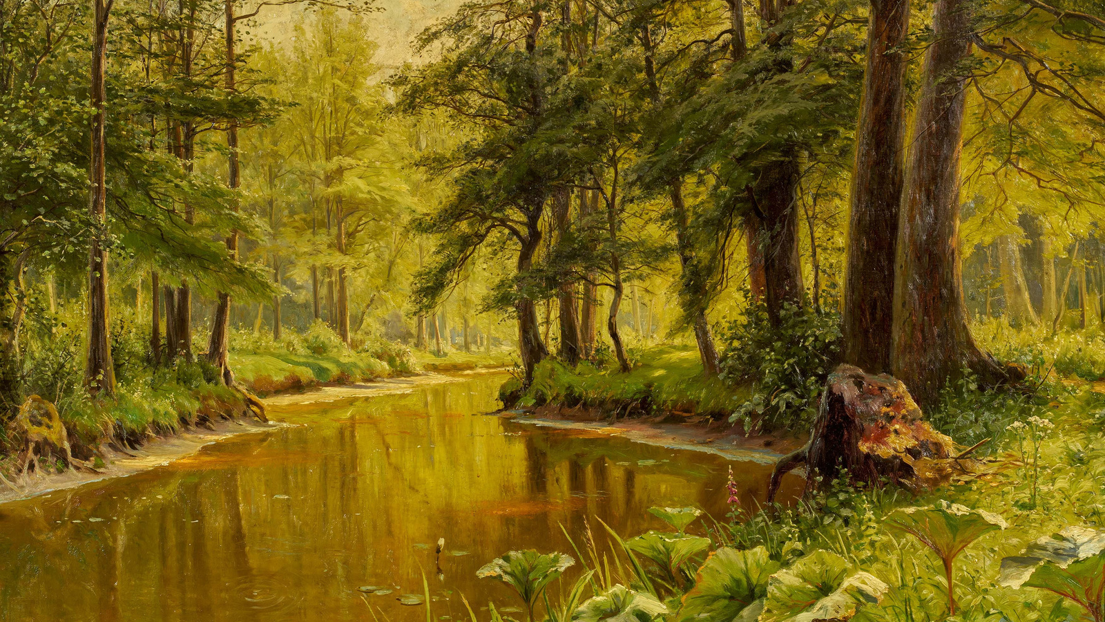 walter moras, german, spreewald landscape in summer