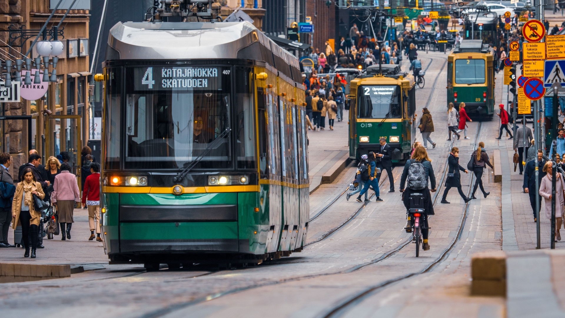 alexander street, tram, helsinki, finland