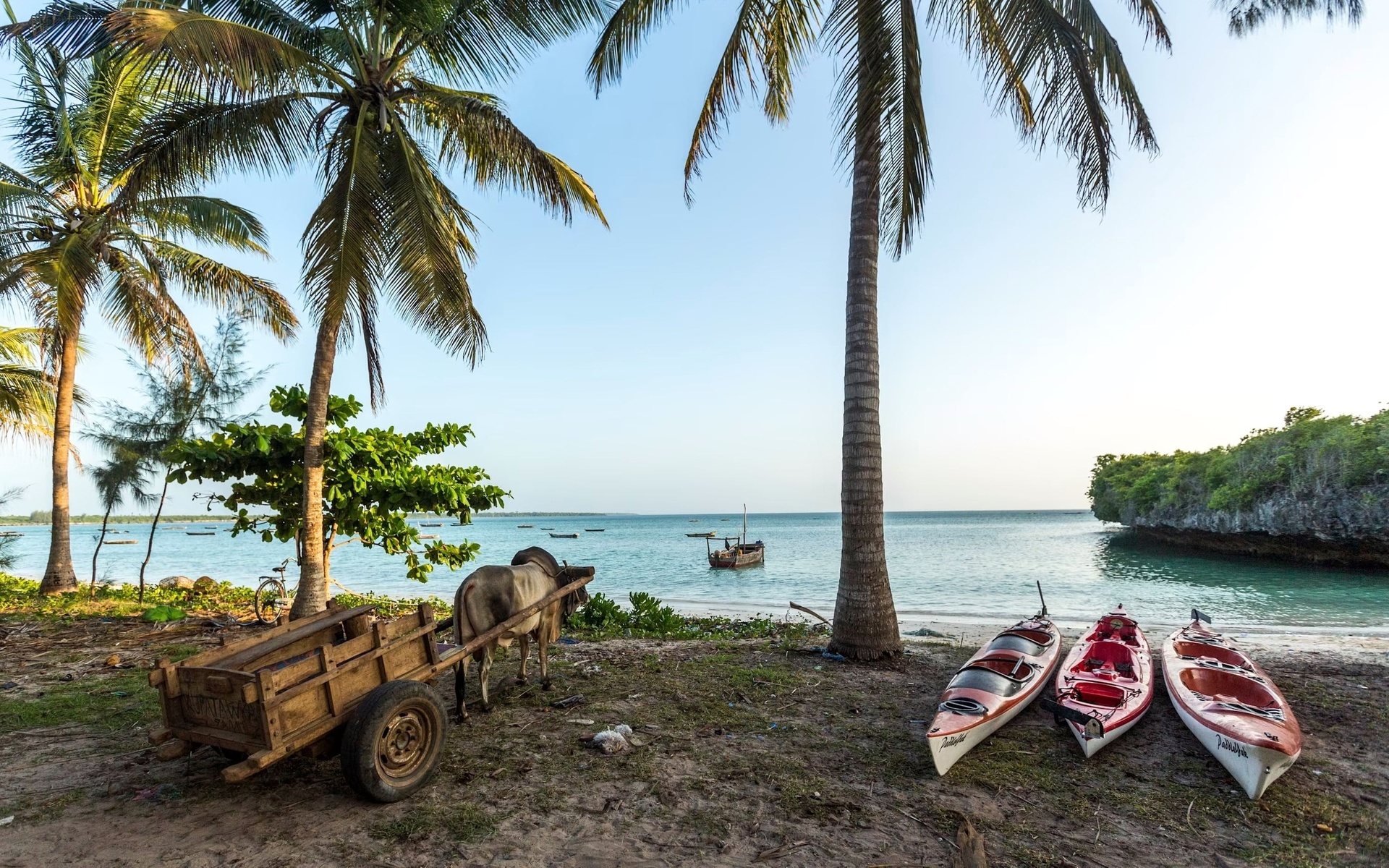 indian ocean, zanzibar, kayaking