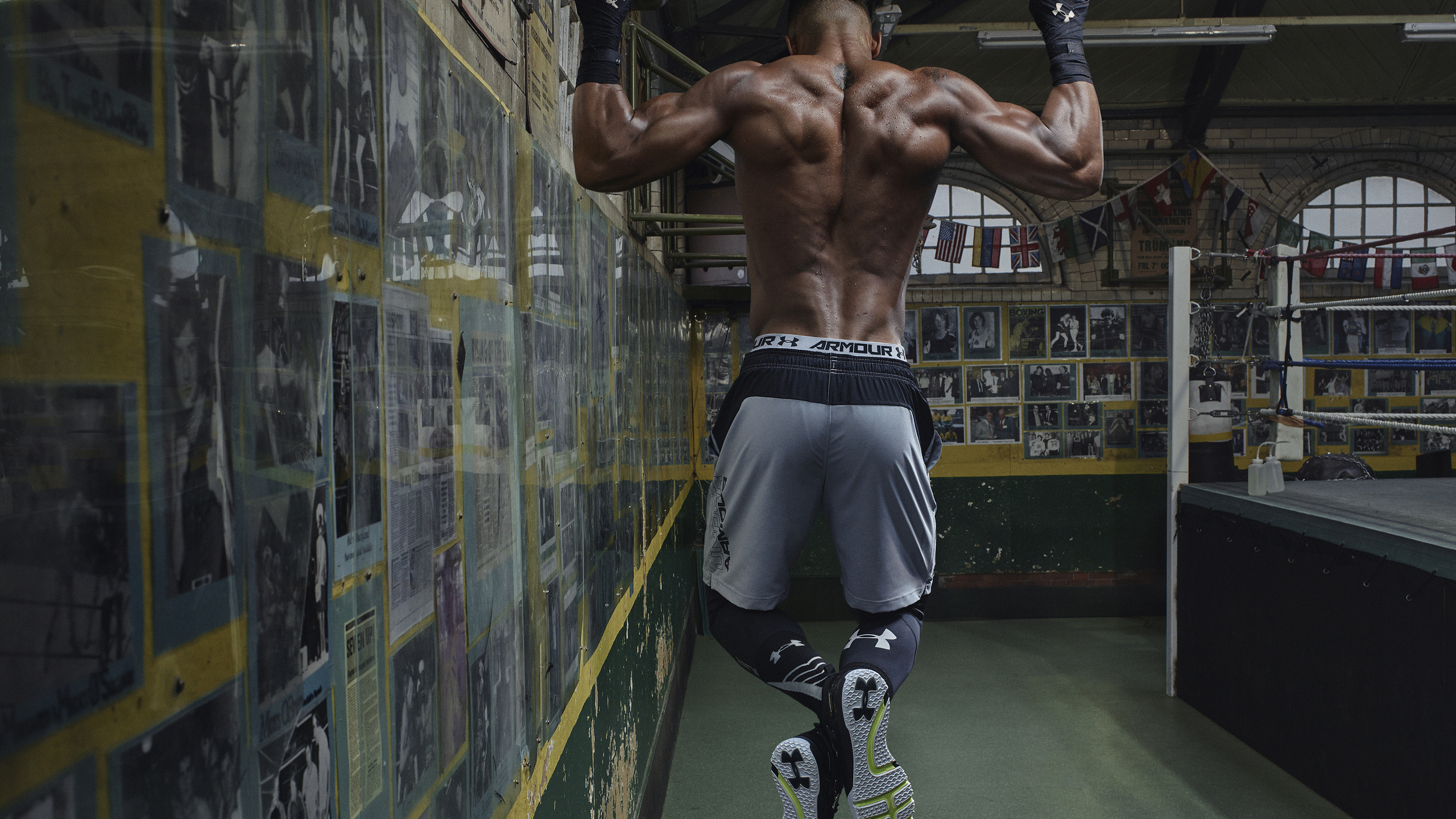 anthony joshua, professional boxer, under armour