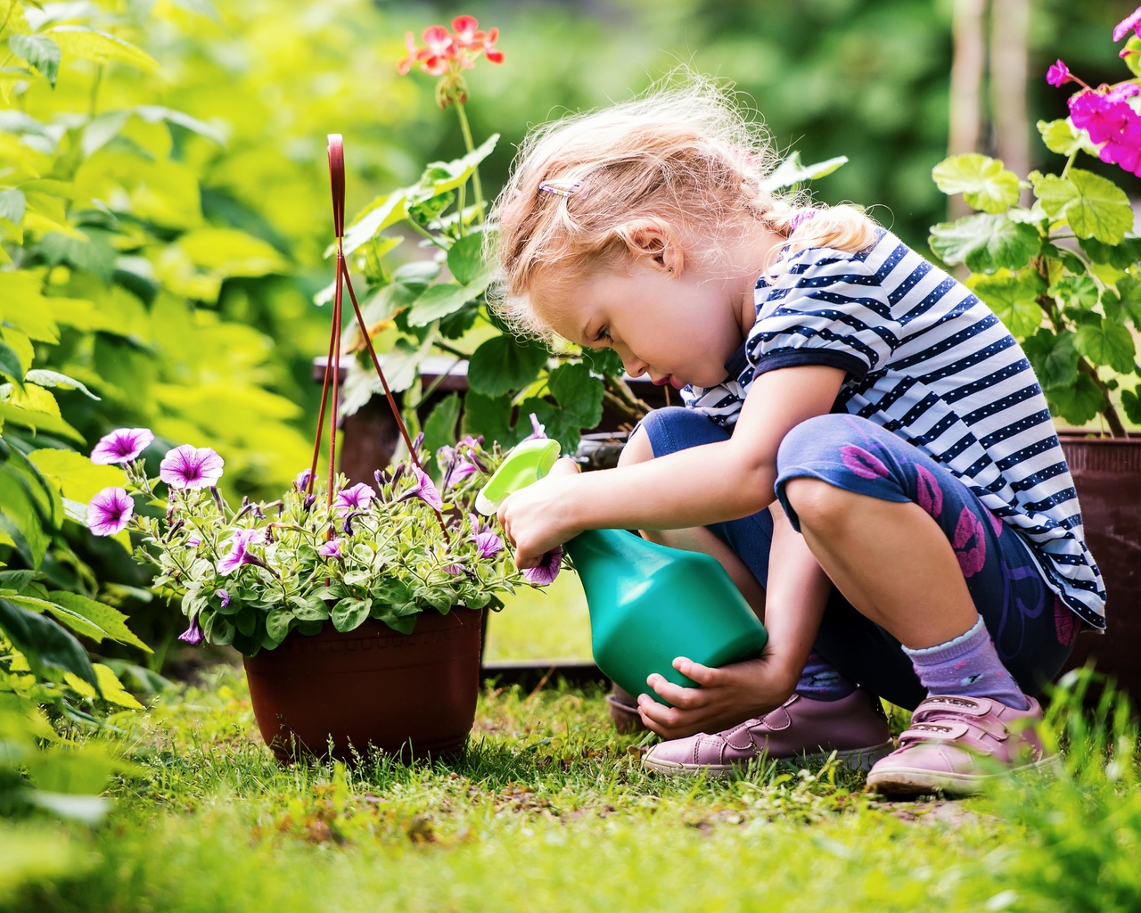 children, garden, reconnect with nature, gardening