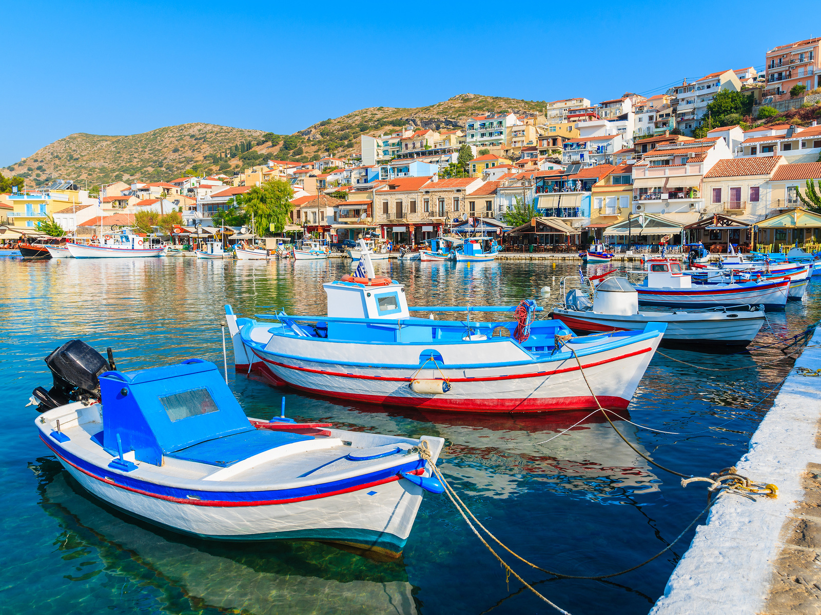 pythagoreio, samos, greece, view of the harbour