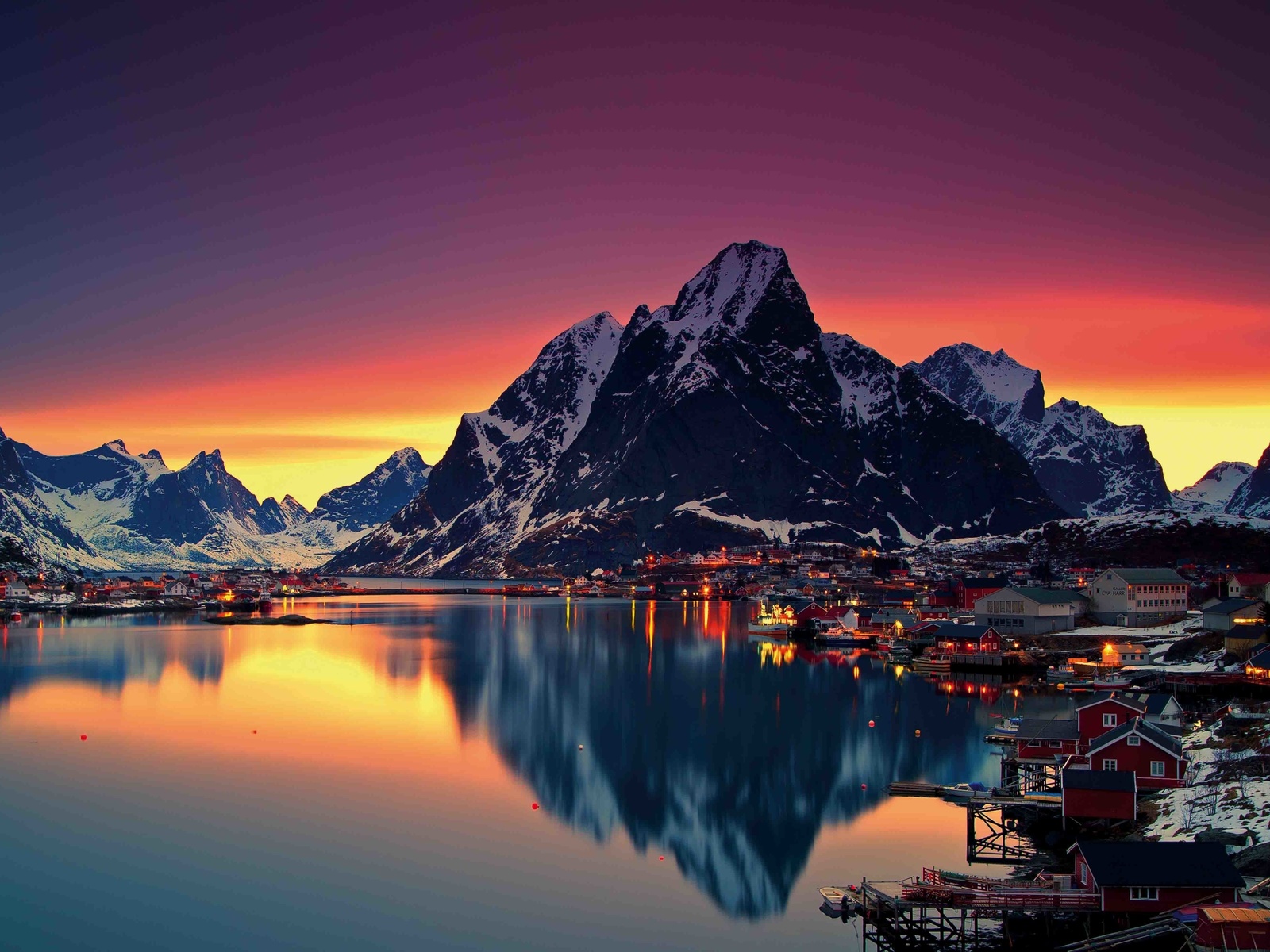 norway, lofoten islands, sunset, moskenes