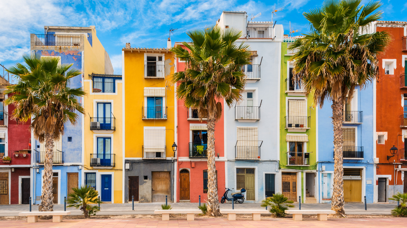 villajoyosa, spain, colourful facades