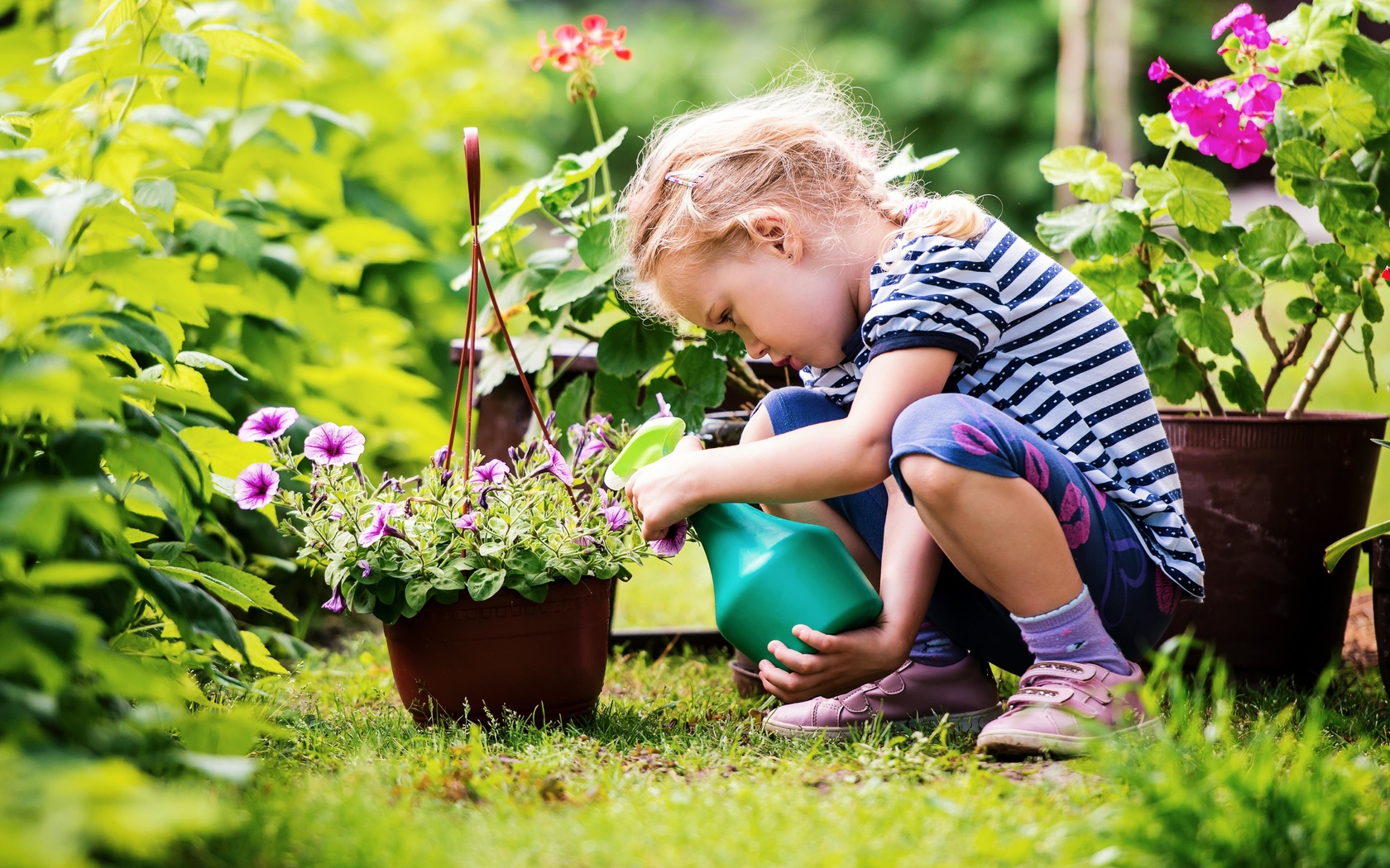 children, garden, reconnect with nature, gardening