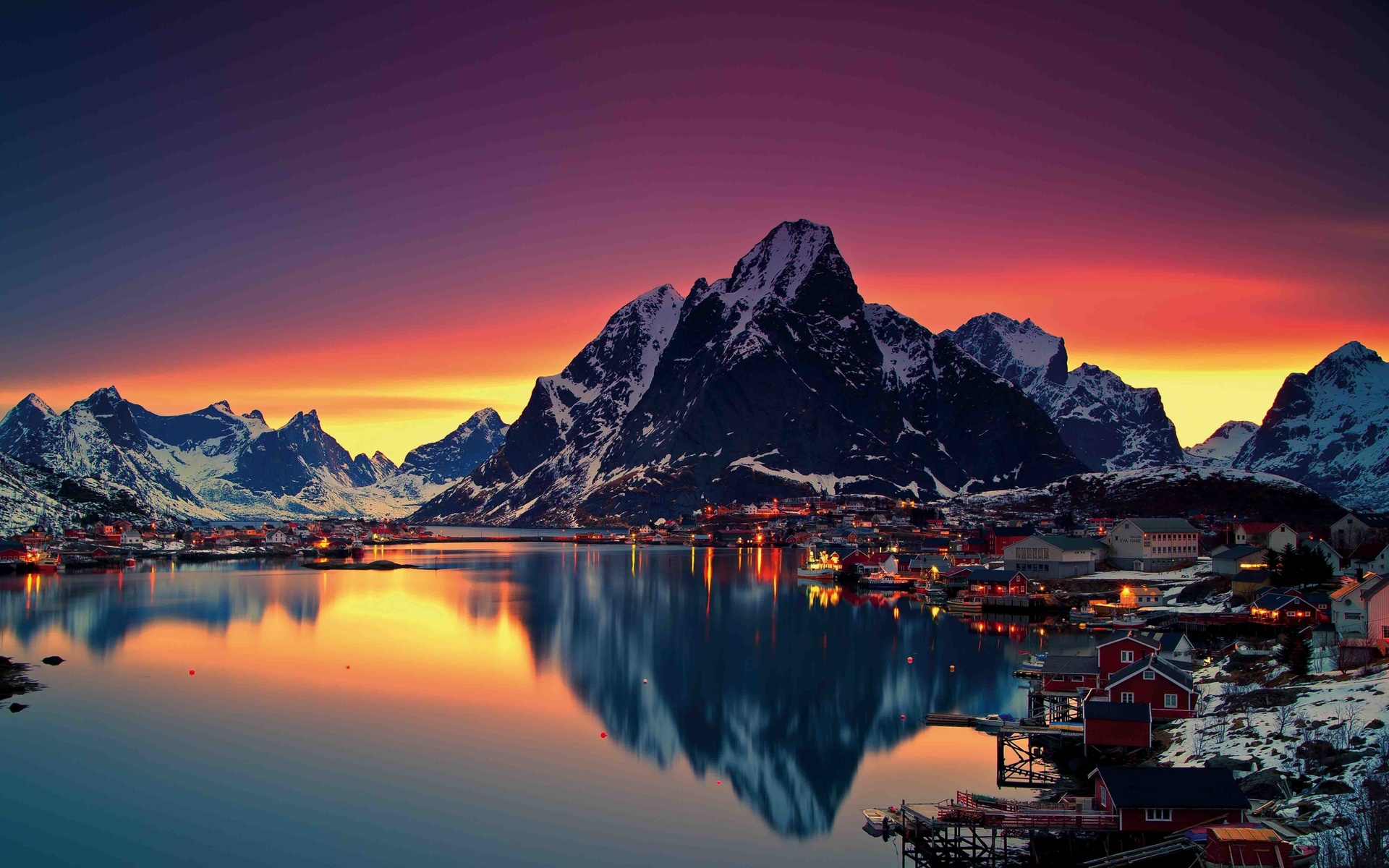 norway, lofoten islands, sunset, moskenes