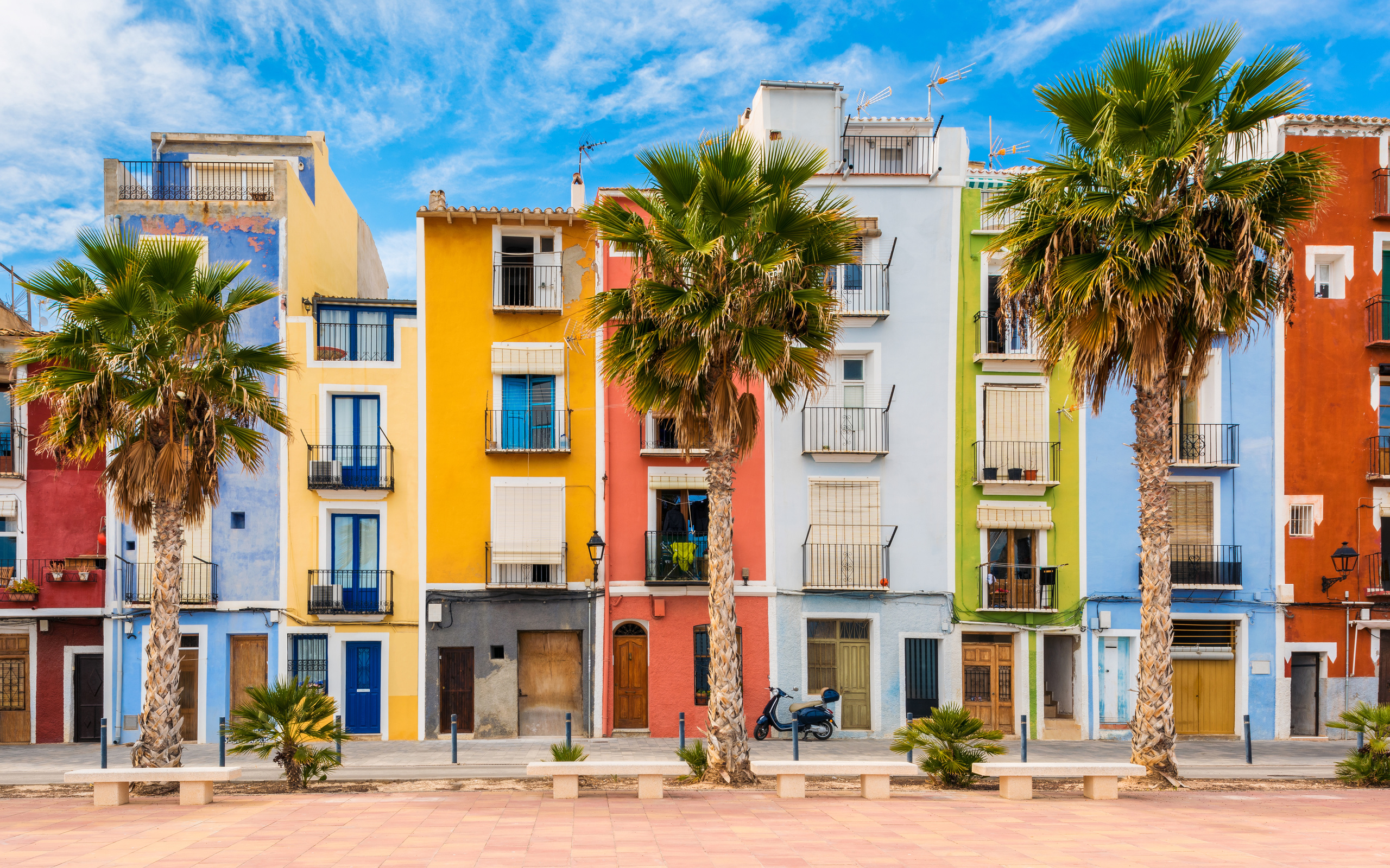 villajoyosa, spain, colourful facades