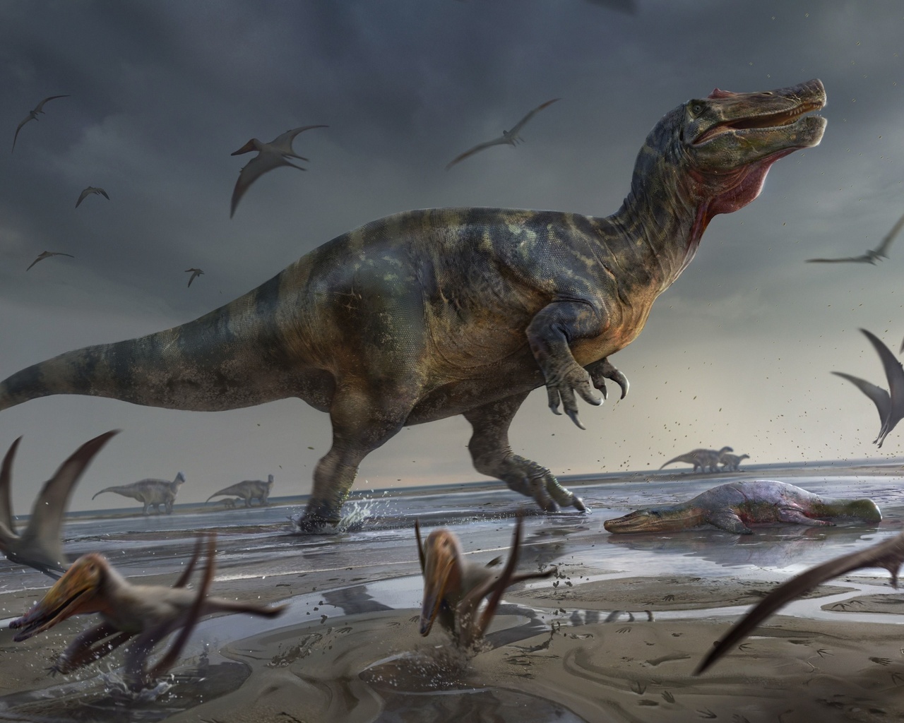 spinosauridae, theropod dinosaurs, white rock, hunter dinosaur